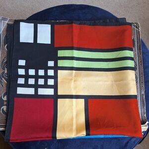 Vintage Mondrain Style Colorful Geometric Scarf